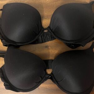 Two (2) Victoria's Secret Elegant Black Push Up Bras